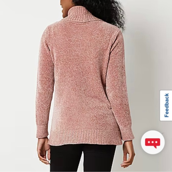 NWOT Liz Claiborne Chenille Womens Cowl Neck Long Sleeve Pullover Sweater Small - Picture 3 of 9